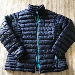 RARE! Patagonia down sweater navy blue